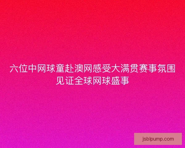 六位中网球童赴澳网感受大满贯赛事氛围见证全球网球盛事
